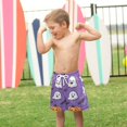 thumbnail image 4 of FORMRS Boys Swim Trunks Quick Dry Mesh Liner Boardshorts Sizes XS-XL, Halloween Ghosts Purple, 4 of 7