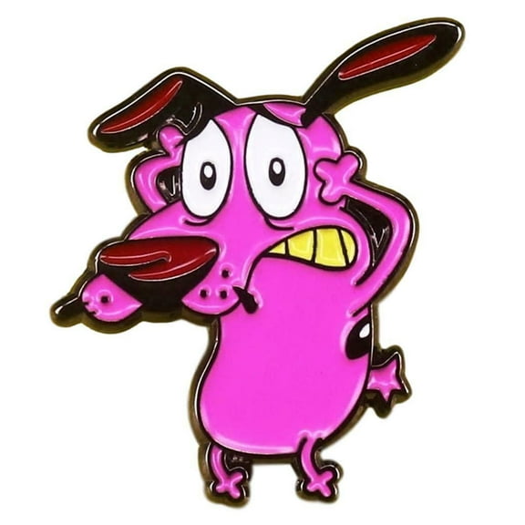 Courage The Cowardly Dog Cartoon Enamel Metal Pin