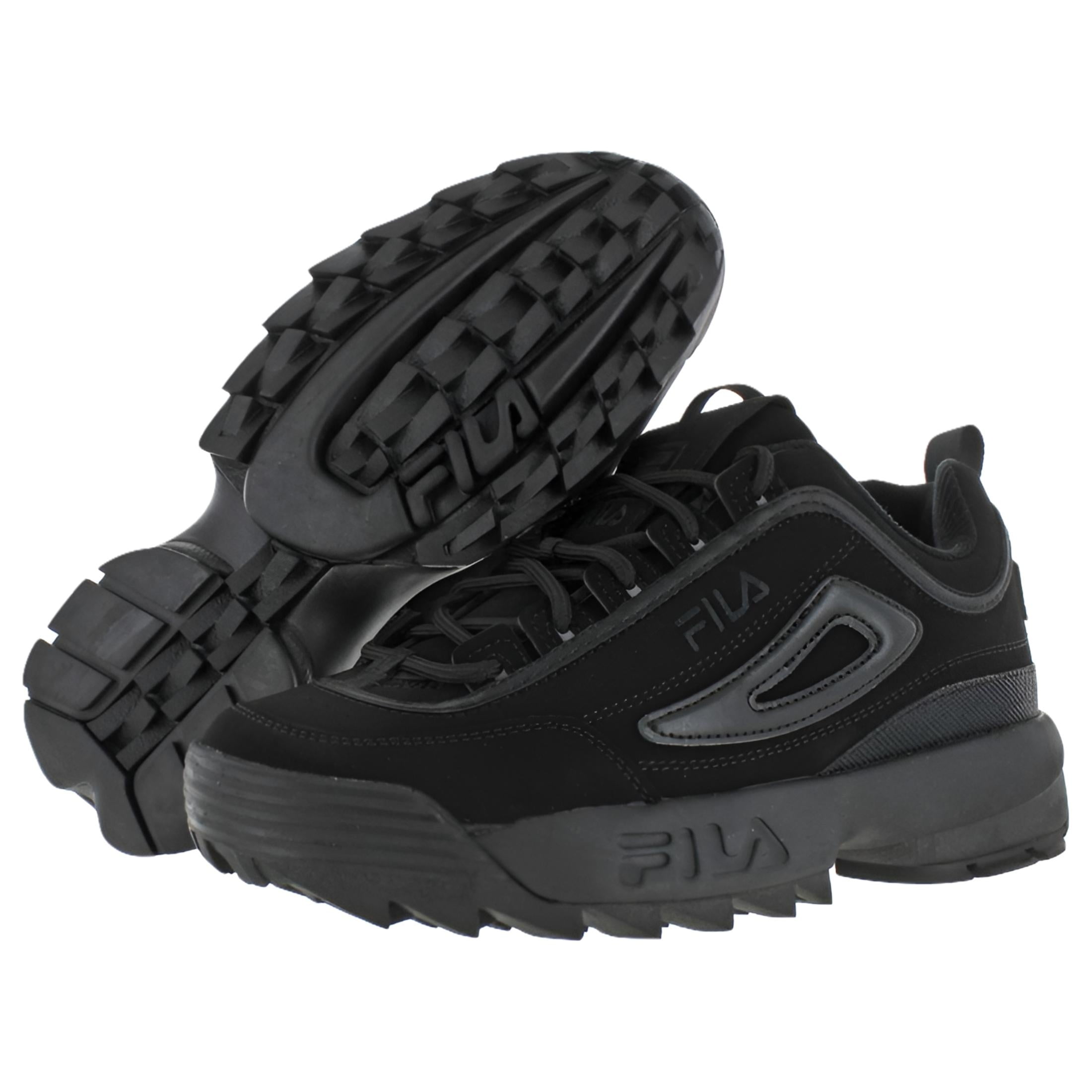 Fila Disruptor II Triple Black Sneaker for Little/Big Kid - 100