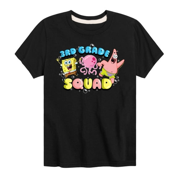 SpongeBob SquarePants - 3rd Grade Squad - Toddler & Youth Short Sleeve Graphic T-Shirt