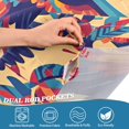 thumbnail image 5 of Yayeee Kitchen Curtains Tier Set of 2 Light Filtering 57"x24" Over Sink Window Panels, Colorful Abstract Eagle, 5 of 7