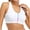 White, variant on SHCKE Zip Front Sports Bras for Women Racerback Bras Workout Yoga Tops with Removable Padded Front Zipper Sport Bras Racerback Yoga Bras