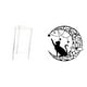 thumbnail image 1 of Mesita de noche,Mesa auxiliar de acrílico transparente,mesa auxiliar transparente de 2 niveles,Arte de pared,Estatua decorativa de pared de gato negro de metal,Escultura de pared de metal, 1 of 8