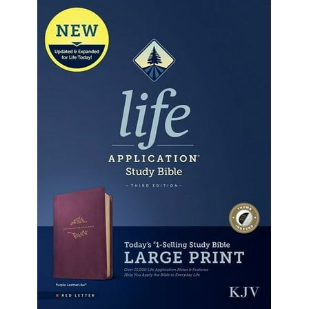KJV Life Application Study Bible/Large Print (Third Edition)-RL-Purple Leatherlike Indexed