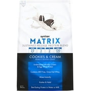 Syntrax Nutrition Matrix Protein Powder, Sustained-Release Protein Blend, Real Cookie Pieces, Cookies & Cream, 2 lbs