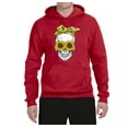 thumbnail image 2 of Skull Sunflower Skeleton Bandana Inspirational/Christian Unisex Graphic Hoodie Sweatshirt, Red, 2XL, 2 of 3
