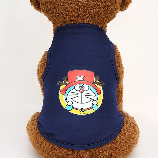 EastVita Pet Sunscreen Vest Cartoon Comfortable Breathable Good Elasticity Printing Pattern Dog Cat Clothes