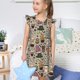 thumbnail image 4 of Balery Coffee pots cup Camisón de princesa para niñas, pijama de algodón con mangas abullonadas, suave y bonito.-Large, 4 of 6