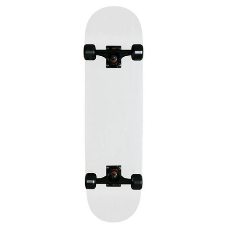 Blank Pro Complete Skateboard Dip White 7.75 Black Wheels Black (Best Skateboard Bushings For Loose Trucks)