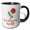 Black/White, variant on 3drose, Cute Image of Rose with Text of Just Living My Best Life, 11oz Two-tone Blue Mug