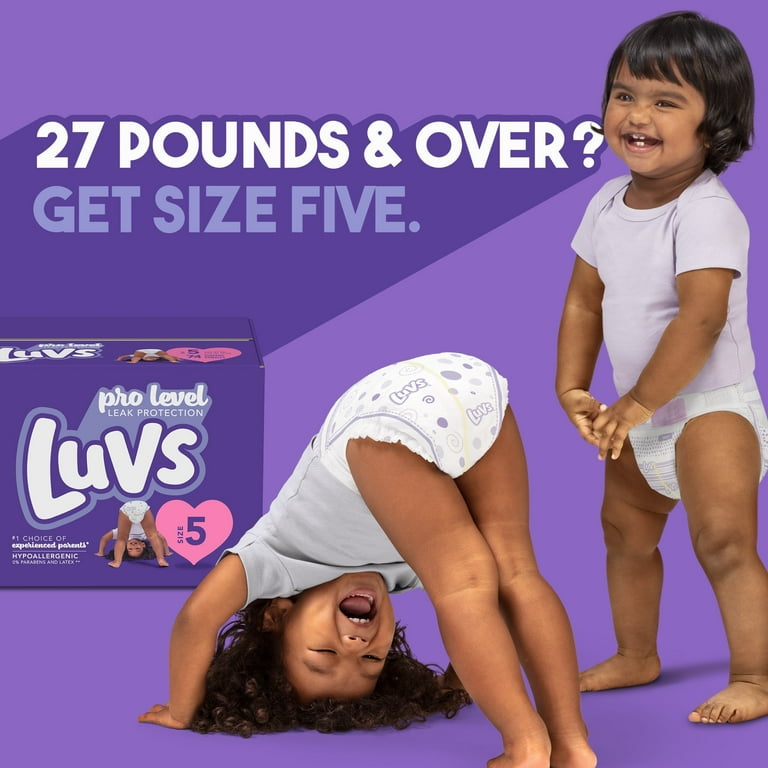 Luvs Ultra Leakguards Diapers, Size 5 (over 27 lb), 66 Count, Leak