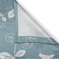 thumbnail image 3 of Ambesonne Floral Kitchen Curtains, Buds Blossoms Leaves Ivy, 55"x39", Slate Blue White, 3 of 3