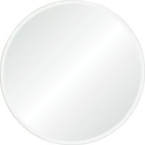 Signature Home Collection 30" Clear Polished Unframed Beveled Round Wall Mirror