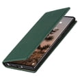 thumbnail image 4 of SaniMore Wallet Case for Samsung Galaxy S23 Ultra 6.8" 2023, Wrist Strap Flip Kickstand Card Slots Genuine PU Leather Shockproof TPU Shell Anti-fall Full-body Protective Cover For S23 Ultra, Green, 4 of 9