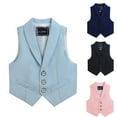 thumbnail image 2 of WOLLED 2-15Y Kids Toddler Gentleman Dress Suit Vest Boys Formal Host Speech Vest Teen Casual Sleeveless Top, 2 of 8