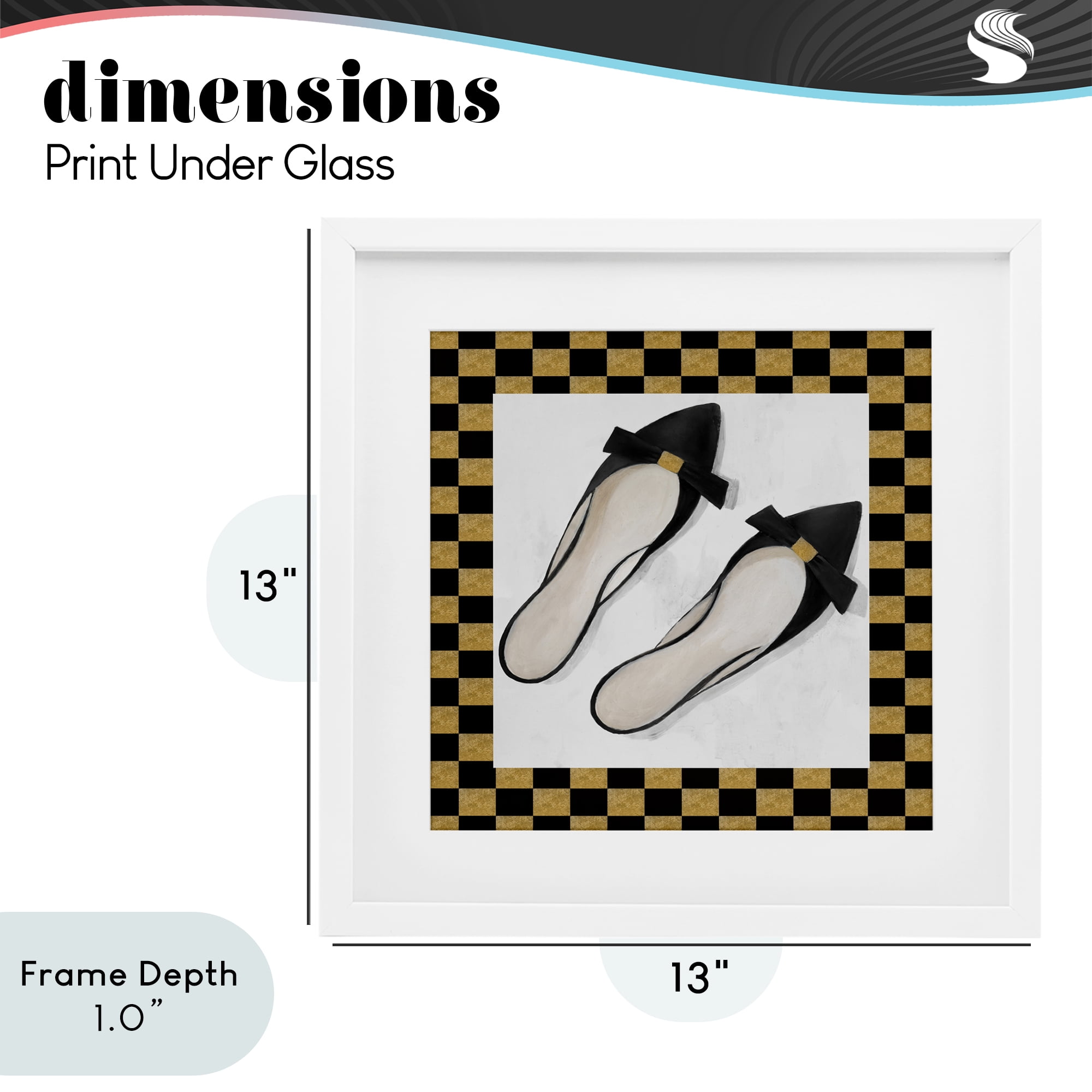 Stupell Industries Sleek Black Sliders White Framed Print Under Glass, design by Lorenzo Collective