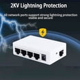 thumbnail image 4 of 2X Rallonge POE 4 Ports 100Mbps 1 Sortie 250 Mètres Interrupteur Réseau Répéteur IEEE802.3af/At pour POE Switch NVR Caméra IP, 4 of 7