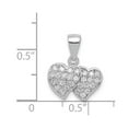 thumbnail image 2 of FB Jewels Sterling Silver CZ Small Double Hearts Pendant, 2 of 2