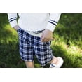 thumbnail image 2 of Hope & Henry Boys' Canvas Short | Navy Plaid, 2 of 3