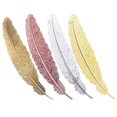 thumbnail image 3 of 4pcs Decorative Reading Bookmarks Plumage Shaped Page-marker for Students Teachers, 3 of 4