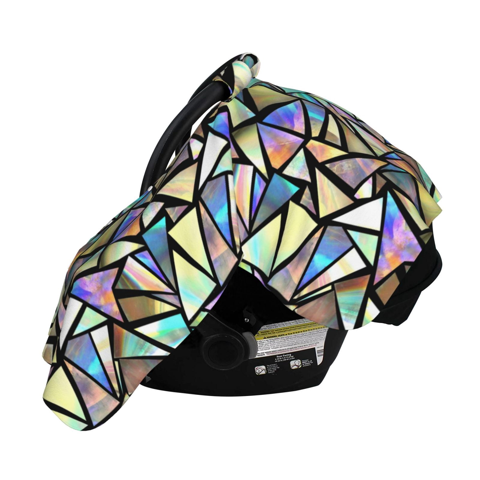 Naloa Colored Glass Baby Car Seat Cover, Breathable Baby Carrier Cover, Multiuse Baby Carrier Cover & Nursing Breastfeeding Cover