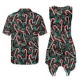 thumbnail image 3 of Psesaysky Christmas Dress for Women Sleeveless A Line Flared Beach Sundress Candy Cane Couple Matching Outfit Short Sleeve Shirts for Men Ugly Christmas Costume Plus Size, 3 of 7