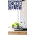 thumbnail image 3 of Ambesonne Boho Window Valance, Tribal Art Geometric Motifs, 42" x 18", Dark Blue and White, 3 of 3