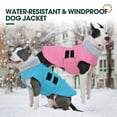 thumbnail image 5 of Kuoser Dog Coat Warm Pet Jacket with Eco-friendly Fur Collar, Windproof, Waterproof and Easy Hook-and-loop Closure, Pink, small, 5 of 8