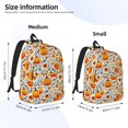 thumbnail image 2 of Bingfone Autumn Pumpkin Blossoms Print Canvas College Laptop Backpack, Large Capacity Lightweight College Bookbag Casual Daypack, 2 of 5