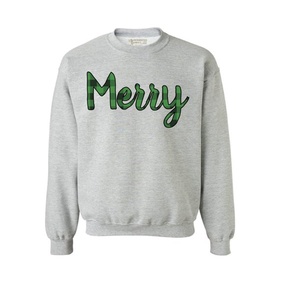 Awkward Styles Christmas Sweater Sweater Christmas Sweater Plaid Merry Sweatshirt for Xmas