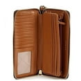 thumbnail image 4 of Michael Kors Brown Signature Logo Print Canvas Continental Travel Wallet, 4 of 4