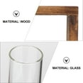 thumbnail image 3 of Houderco Jarrón De Transparente Para Plantas Redondo Madera Natural Café, 3 of 8