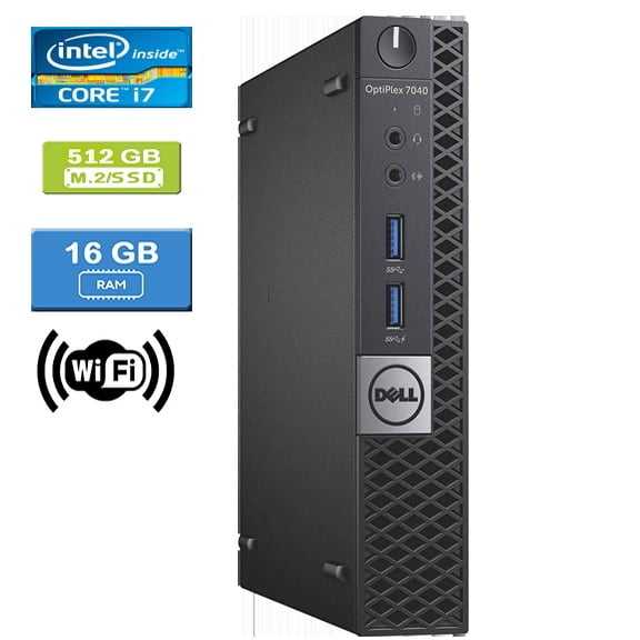 Used: Dell 7040 MICRO Intel Core i7-6700T , 16GB, M.2/512GB SSD, Win 10 Home