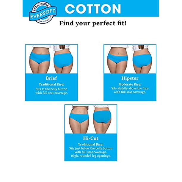 Fruit of the Loom Women's Fit for Me Cotton Brief, 5-Pack, Sizes: 9-13