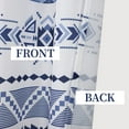thumbnail image 3 of Boho Window Curtain1 Panel Geometric Printed Pattern Kitchen Curtains Bohemian Modern Tribal Folk Kitchen Valance for Home Decor, Navy, 26 x 24 Inch, 3 of 5