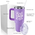 thumbnail image 2 of 40 oz Tumbler with Handle and Straw Lid Leak Proof | You''re Awesome Inspirational Birthday Gifts for Women Coworker Friends | Stainless Steel Cup Dishwasher Safe, 2 of 5