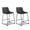 Black, variant on Signature Design by Ashley Centiar Black Faux Leather Pub Height Bar Stool with Bucket Seat - 39" Tall