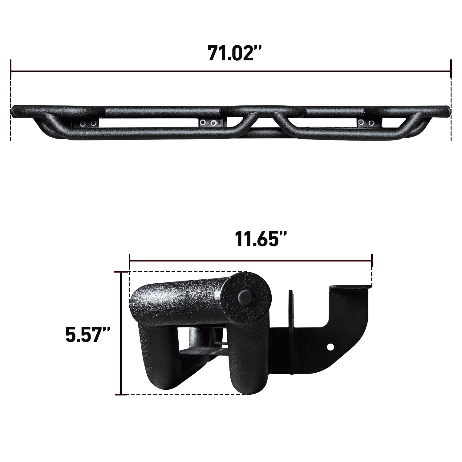 Vijay Running Boards Compatible with 2018-2026 Jeep Wrangler JL 4-Door A Pair Bolt-on Side Steps Rails Steel Nerf Bars