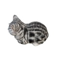 thumbnail image 4 of Tabby Tranquility: Whimsical Black Polyresin Napping Cat Figurine, 4 of 5