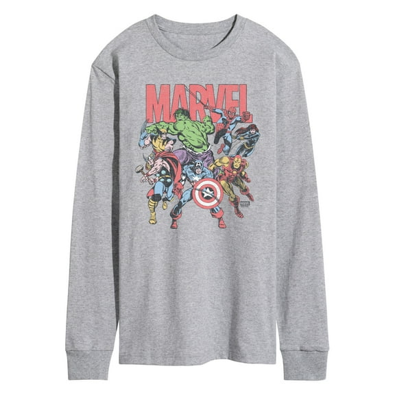 Marvel - Marvel Group Faded - Men's Long Sleeve Graphic T-Shirt