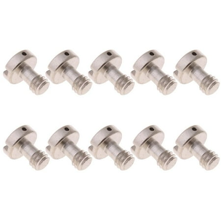 

ZUARFY 10pcs 1/4 camera screw for quick release plate 1/4 inch Folding D-Ring Adapter Tripod Monopod Quick Release Plate Camera