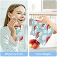 thumbnail image 7 of Rainbow Sky Washcloth 12x12in Set, 6 Pack Absorbent Cotton Towel Square Kitchen Dishes Towels, Soft Cleaning Face Hand Towel Fast Drying Wash cloth, 7 of 7