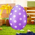 thumbnail image 6 of lsiaeian 2024 Inflatable Easter Eggs Outdoor Decoration Hanging Colorful Egg Ornaments for Holiday Yard Garden Lawn Porch Party (24inch, Purple), 6 of 8