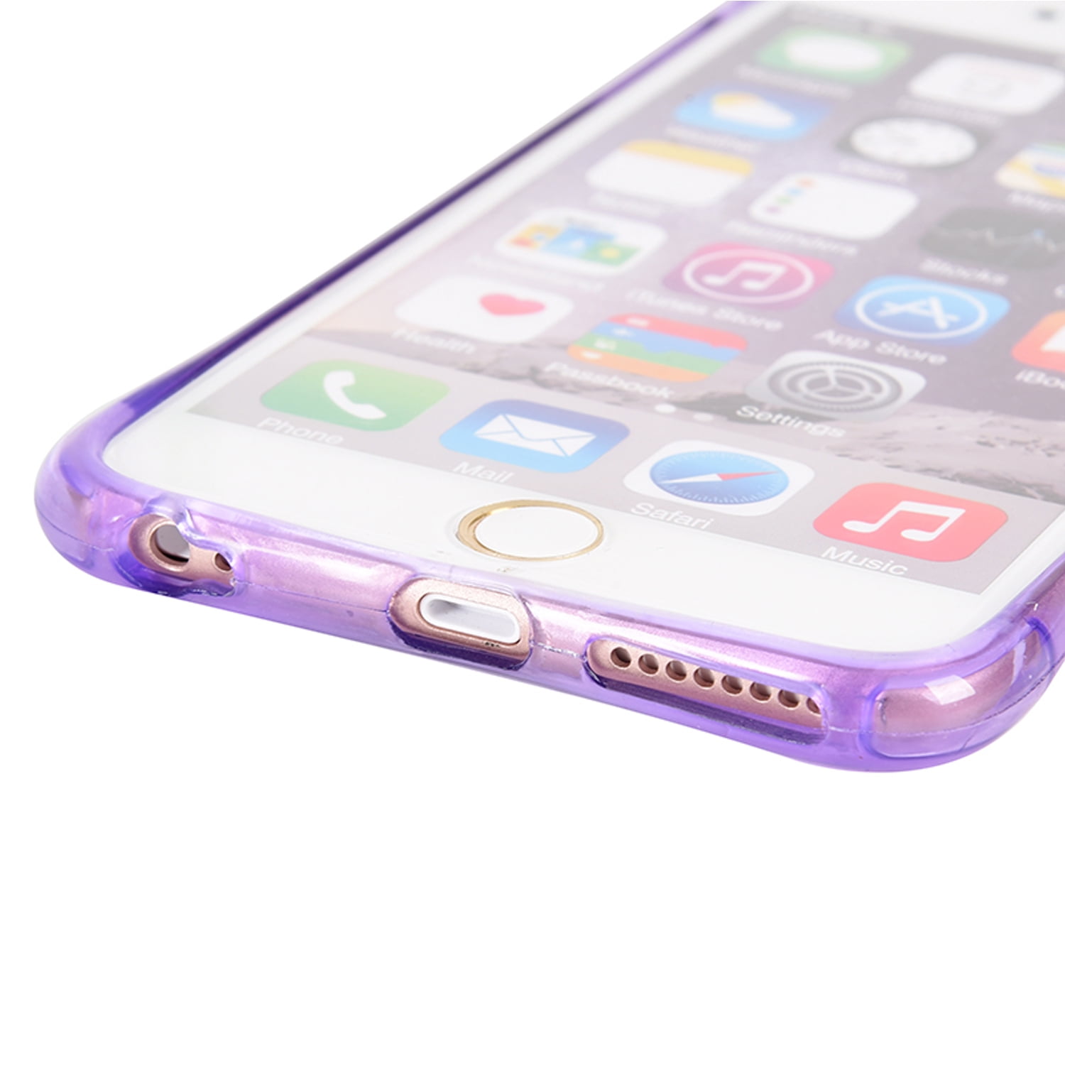 Sparkling Crystal Skin Case for Apple iPhone 6 Plus / 6S Plus With Drop Resistant , Shock Proof TPU Cover Casing (Purple)