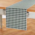 thumbnail image 3 of Solino Home Gingham Check Table Runner 90 Inches Long - 100% Pure Linen Green Checkered Table Runner 14 x 90 Inch Ideal for Dining, 3 of 7