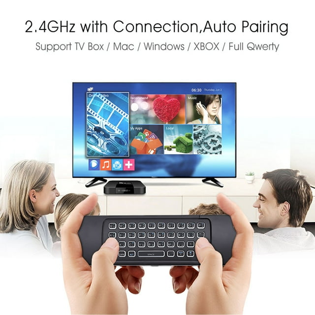 Lubelski MX3 Télécommande Sans Fil 2.4G Clavier Souris pour X96 H96 Android TV Box
