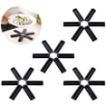 thumbnail image 1 of Agarraderas para ollas de cocina, plegables, antideslizantes, resistentes al calor, lavables, paquete de 4, 1 of 8