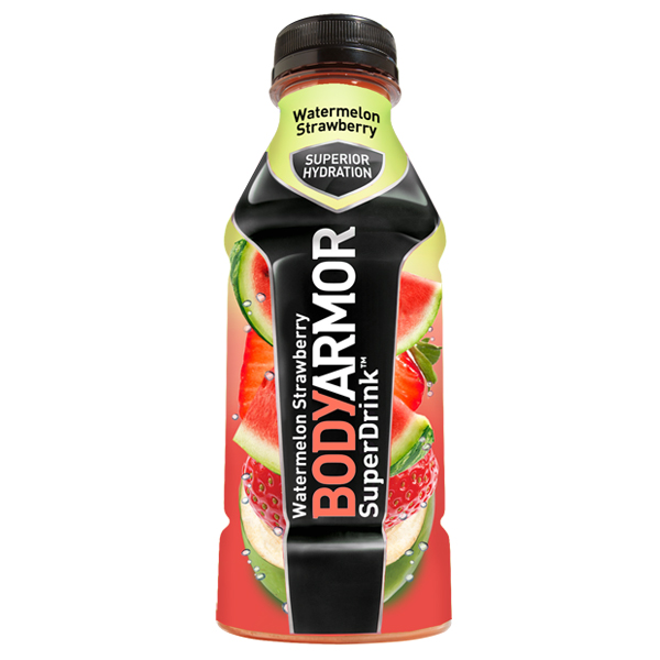 Body Armor Watermelon Strawberry Sports Drink 16 oz Plastic Bottles
