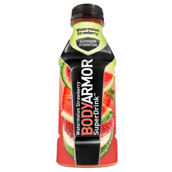 Body Armor Watermelon Strawberry Sports Drink 16 oz Plastic Bottles
