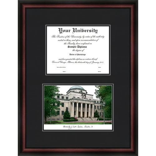 Campus Images NC993D-1411 11 x 14 in. University of North Carolina, Charlotte Diplomate Diploma Satin Mahogany Frame